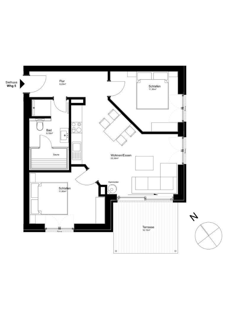 Sielhuus 5, Ferienwohnung Mit Sauna In Fedderwardersiel บุทยาดิงเงน ภายนอก รูปภาพ